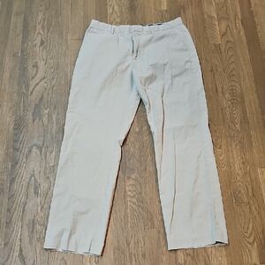 Banana Republic Mens Flats Front Light Weight Beige Chinos Sz 35 X 34 Like New